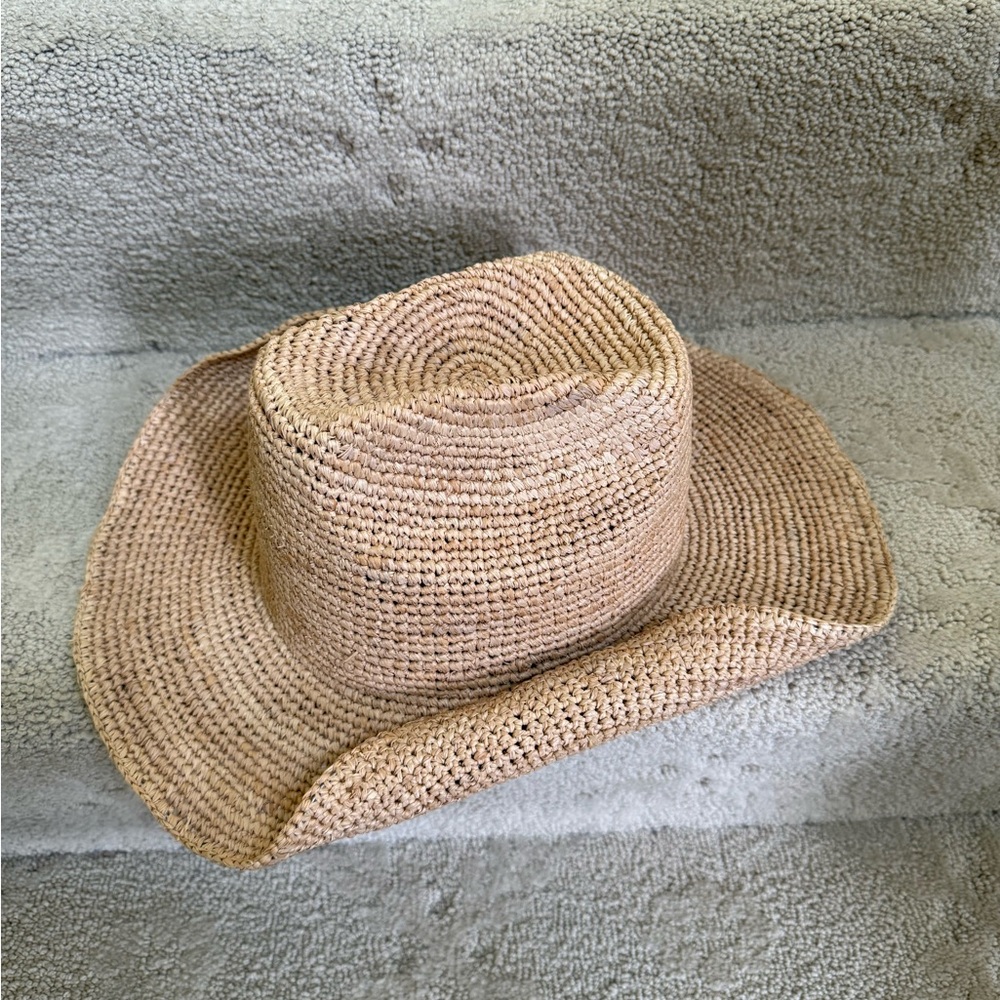 Stylish Tan Woven Cowboy Hat